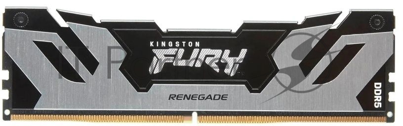 Оперативная память Kingston Fury Renegade, DDR5, 16Gb (1x16Gb), 6400MHz, CL32, DIMM, с радиатором, серебристый/черный