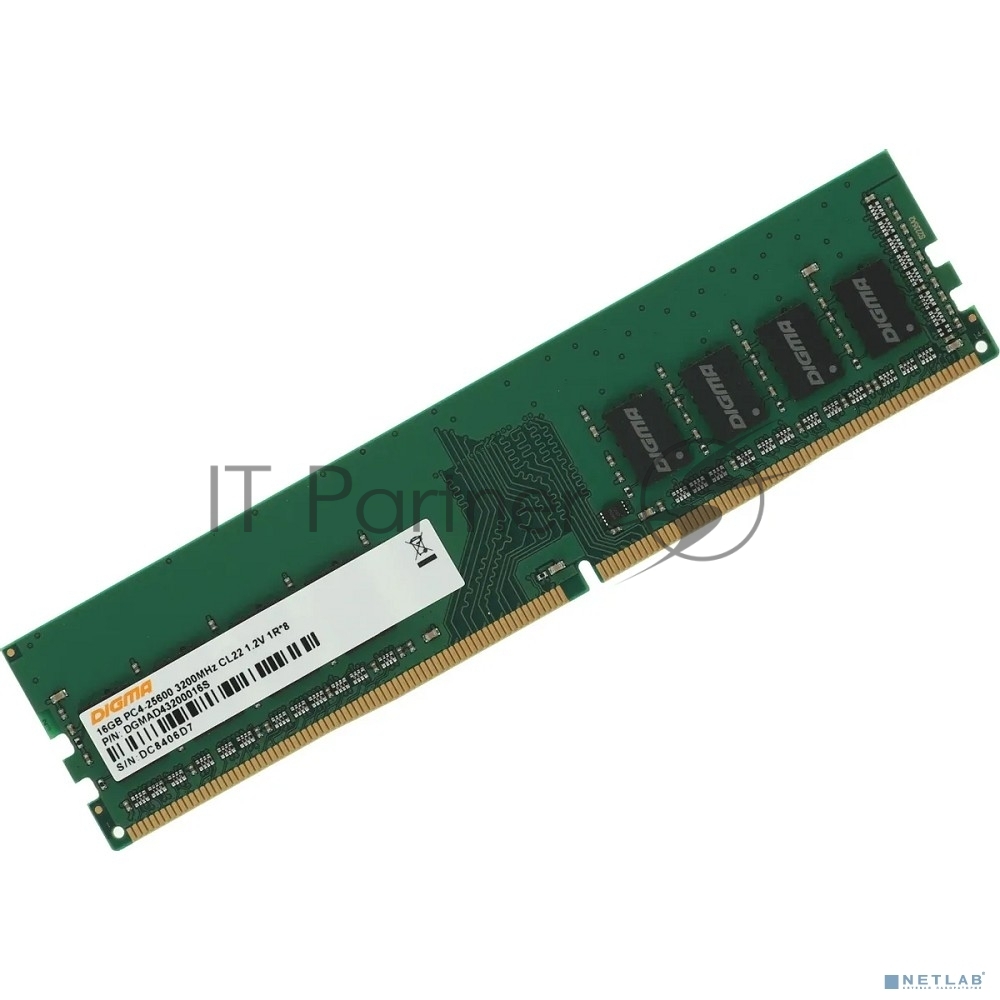 Оперативная память Digma, DDR4, 16GB (1x16 GB), 3200 MHz, CL22, DIMM