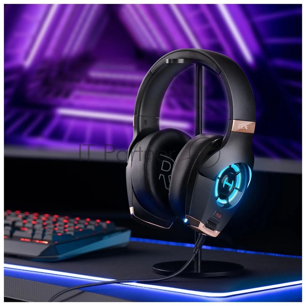 Гарнитура Edifier GX чёрный, проводная, USB, подсветка