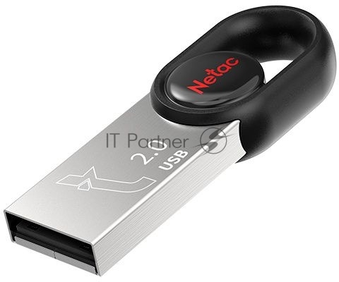 Флешка USB Netac UM2 (NT03UM2N-064G-20BK), 64Gb, USB 2.0, R/W 100/40, серебристый/черный