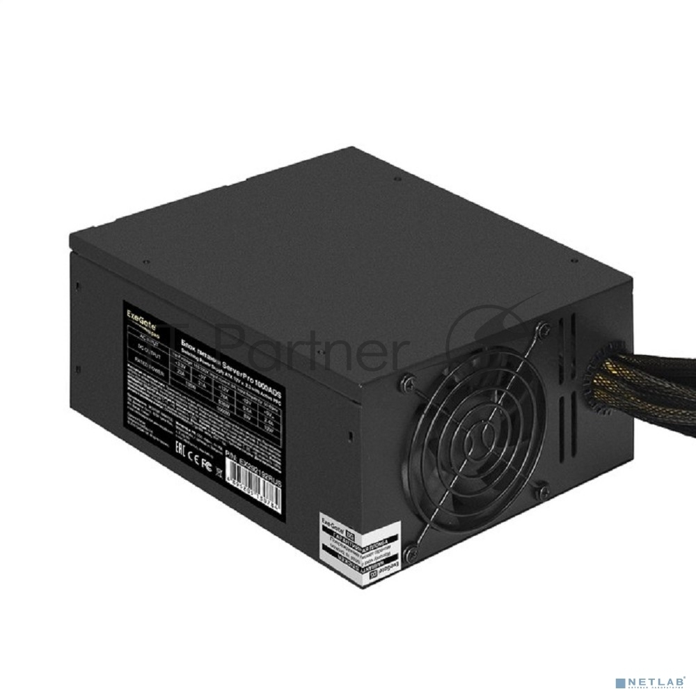 Блок питания серверный 1000W ExeGate ServerPRO-1000ADS (ATX, APFC, КПД 82% (80 PLUS), 2x8см fans, 24pin, 2x(4+