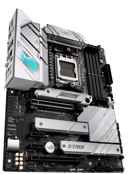 Материнская плата ASUS ROG STRIX B650-A GAMING WIFI, AM5, AMD B650, 4xDDR5, 4xSATA, 3xM.2, 1xPCIe 4.0 x16, 1xPCIe 4.0 x4, 1xHDMI, 1xDP, 1x 2.5Gb LAN, 3xUSB-A 3.2 Gen 2, 4xUSB 2.0, 5x3.5 мм, 7.1, Standard-ATX