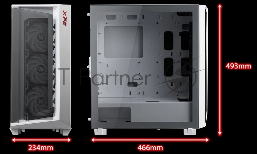Компьютерный корпус ADATA XPG CRUISERST белый Mid-Tower, Micro-ATX, Mini-ITX, Standard-ATX