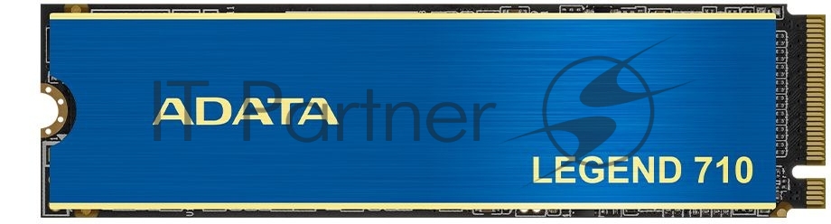 Накопитель SSD ADATA LEGEND 710, 1Tb, PCIe 3.0 x4, M.2 2280, NVMe, R/W 2400/1800, с радиатором