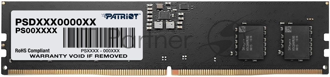 Оперативная память Patriot Signature, DDR5, 8GB (1x8 GB), 5600 MHz, CL46, DIMM