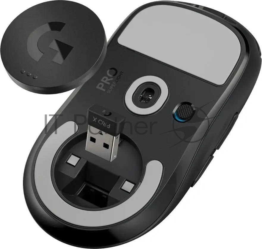 Мышь беспроводная Logitech G PRO X SUPERLIGHT черный, 25600 dpi, радиоканал, USB, кнопки - 5