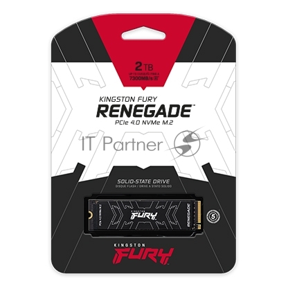Накопитель SSD Kingston Fury Renegade, 2Tb, PCIe 4.0 x4, M.2 2280, NVMe, R/W 7300/7000