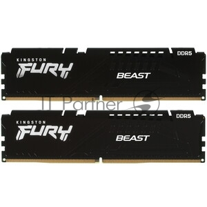 Оперативная память Kingston Fury Beast, DDR5, 32GB (1x32GB), 5600MHz, CL40, DIMM, с радиаторами, черный