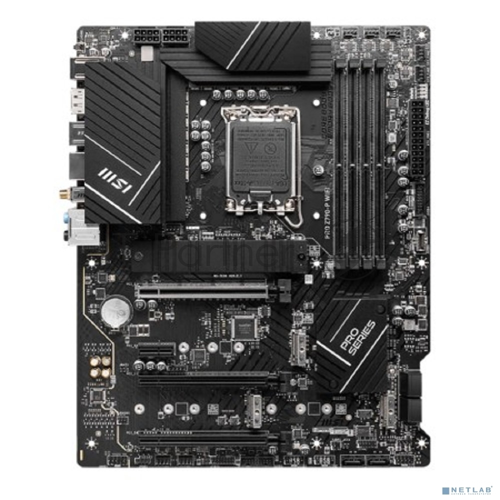 Материнская плата MSI PRO Z790-P WIFI, LGA 1700, Intel Z790, 4xDDR5, 6xSATA, 4xM.2, 1xPCIe 5.0 x16, 1xPCIe 4.0 x16, 1xPCIe 3.0 x16, 1xPCIe x1, 1xHDMI, 1xDP, 1x2.5Gb LAN, 4xUSB-A 2.0, 2xUSB-A 3.2 Gen 1, 1xUSB-A 3.2 Gen 2, 1xUSB-C 3.2 Gen 2x2, 6x3.5мм, 7.1, ATX
