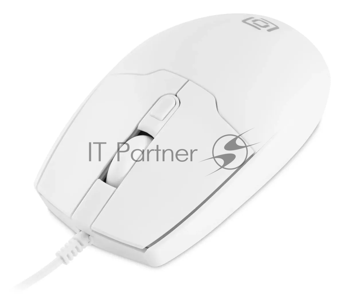 Мышь проводная Oklick 147M белый, 2000 dpi, USB, кнопки - 4