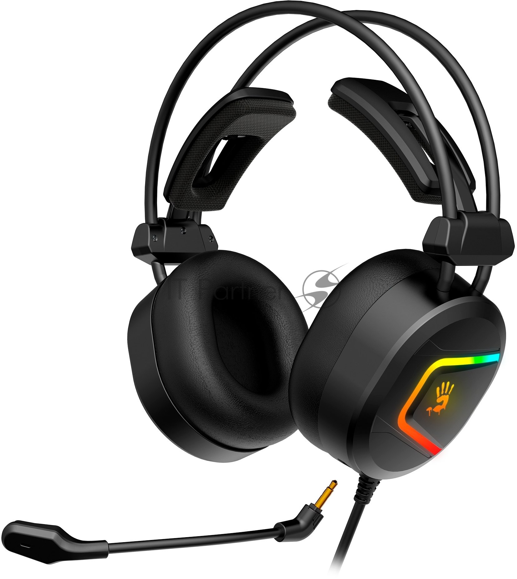 Гарнитура проводная с микрофоном A4Tech Bloody MC750 черный 2.3м мониторные USB оголовье (MC750 BLACK)