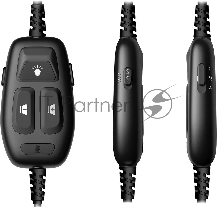 Гарнитура Bloody MC750 чёрный, проводная, USB, подсветка