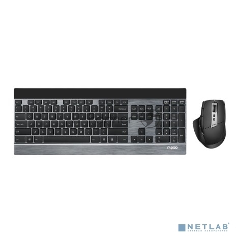 Комплект клавиатура+мышь Rapoo 9900M беспроводной, USB, 3200 DPI, чёрный