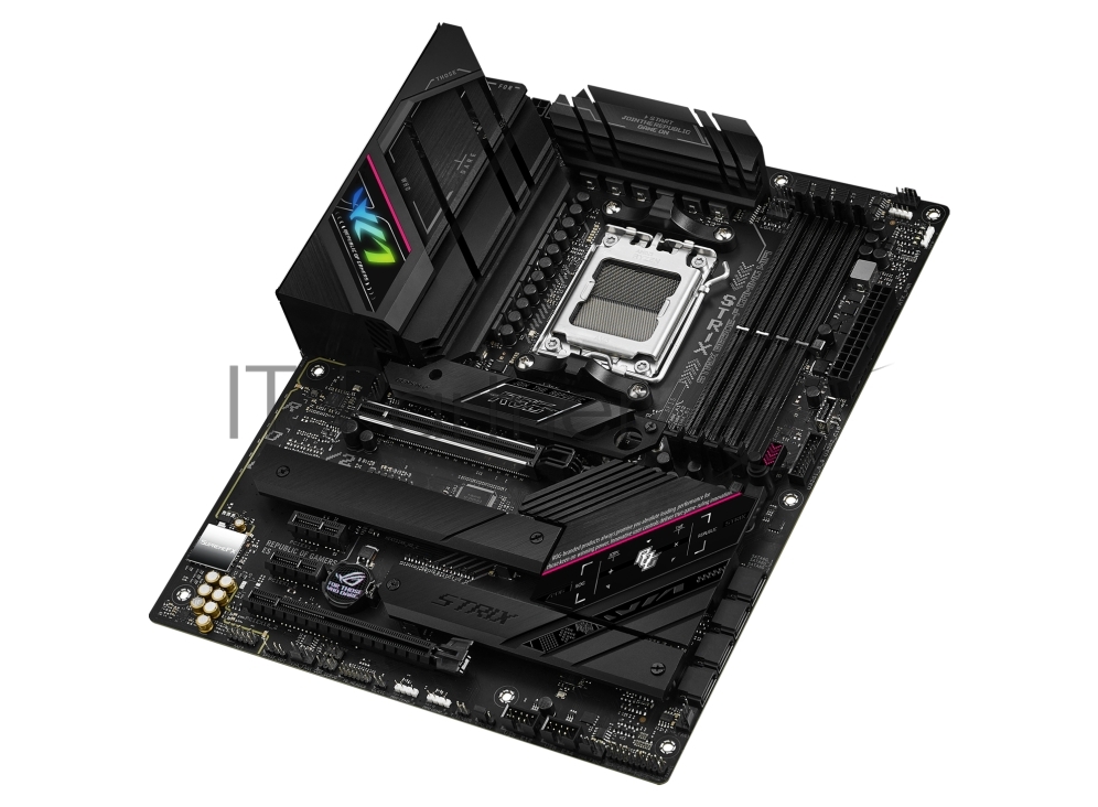 Материнская плата ASUS ROG STRIX B650E-F GAMING WIFI, AM5, AMD B650, 4xDDR5, 4xSATA, 3xM.2, 1xPCI-E 5.0 x16, 1xPCI-E 4.0 x4, 2xPCI-E x1, 1xHDMI, 1xDP, 1x 2.5Gb LAN, 4xUSB-A 2.0, 4xUSB-A 3.2 Gen 1, 2xUSB-A 3.2 Gen 2, 1xUSB-C 3.2 Gen 2, 1xUSB-C 3.2 Gen 2x2, 5x3.5 мм, 7.1, ATX