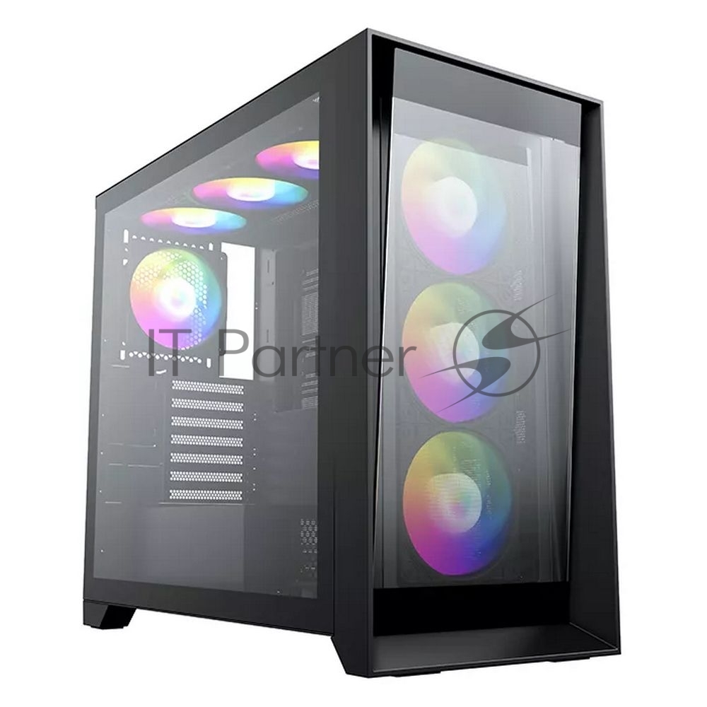 Компьютерный корпус "Lagrange"; ATX, черный, FANS: 120мм ARGb: 3 Top + 1 Rear + HUB. Drive bay int: 3x3,5"; + 3x2,5";. 2xUSB 3.0+1xUSB-C, Audio I/O, Up to 14x120мм Fans, GPU up to 425мм, PSU max 270мм, CPU cooler up to 190мм, SPCC 1,0мм metal, 4мм TG side panel