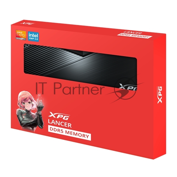 Оперативная память XPG Lancer, DDR5, 32GB (2x16GB), 6000MHz, CL30, DIMM, с радиаторами, черный