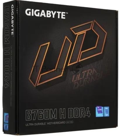 Материнская плата Gigabyte B760M H DDR4, LGA 1700, Intel B760, 2xDDR4, 4xSATA, 2xM.2, 1xPCIe 4.0 x16, 1xPCIe x1, 1xHDMI, 1xVGA, 1x 1Gb LAN, 2xUSB 2.0, 4xUSB 3.2 Gen 1, 3x3.5 мм, 7.1, Micro ATX