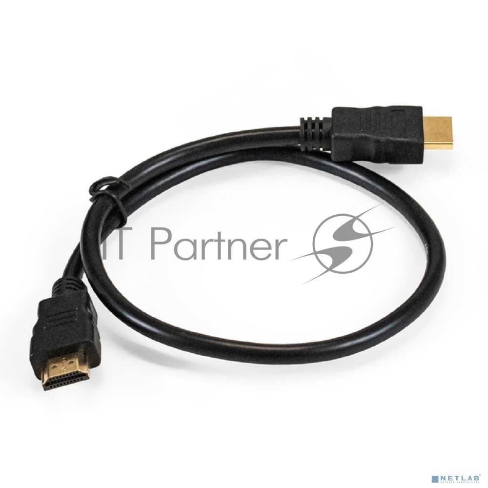 Кабель HDMI ExeGate EX-CC-HDMI-0.5 (19M/19M, 0,5м, v1.4b, позолоченные контакты)
