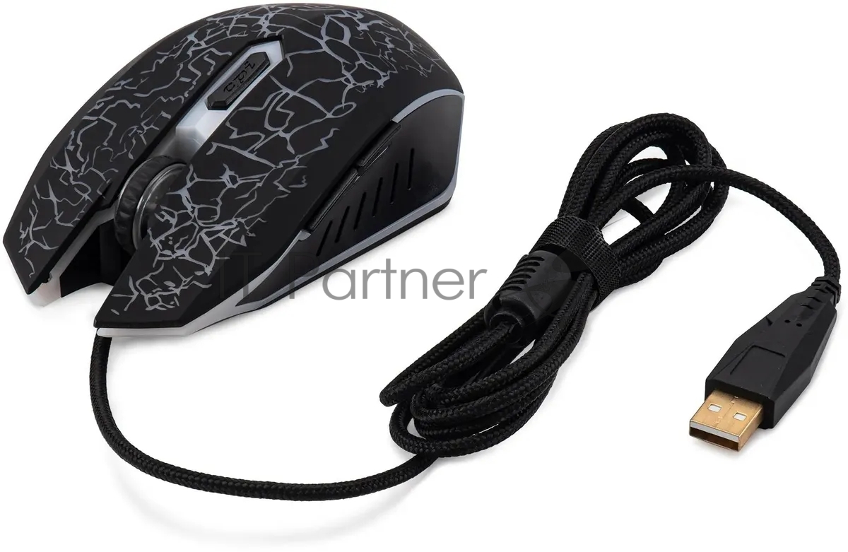 Мышь проводная Oklick 896G черный, 12800 dpi, USB, кнопки - 5