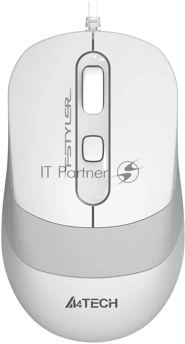 Мышь проводная A4Tech Fstyler FM10S белый/серый, 1600 dpi, USB, кнопки - 4