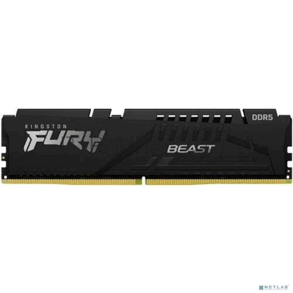 Оперативная память Kingston Fury Beast, DDR5, 32GB (1x32 GB), 6000 MHz, CL36, DIMM, радиатор, черный