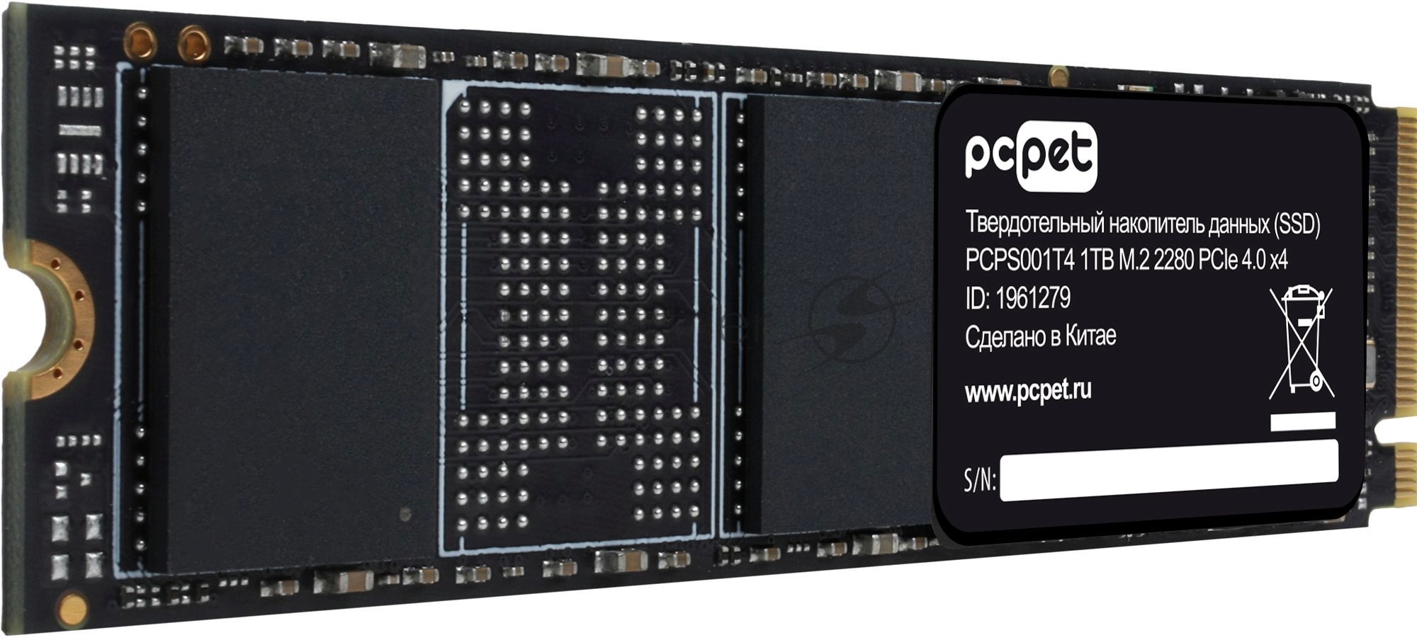Накопитель SSD PC Pet PCI-E 4.0 x4 1TB PCPS001T4 M.2 2280 OEM