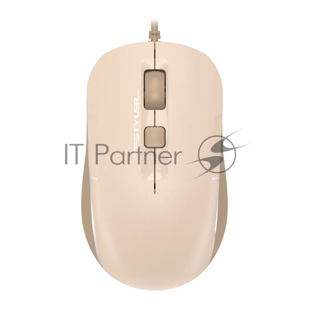 Мышь проводная A4Tech Fstyler FM26 бежевый/коричневый, 1600 dpi, USB, кнопки - 4