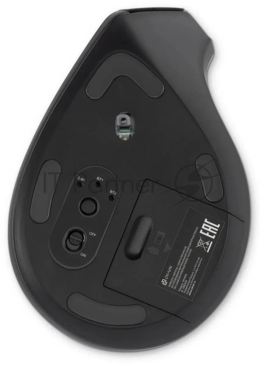 Мышь беспроводная Oklick 991MW серый, 2400 dpi, радиоканал, Bluetooth, USB, кнопки - 7