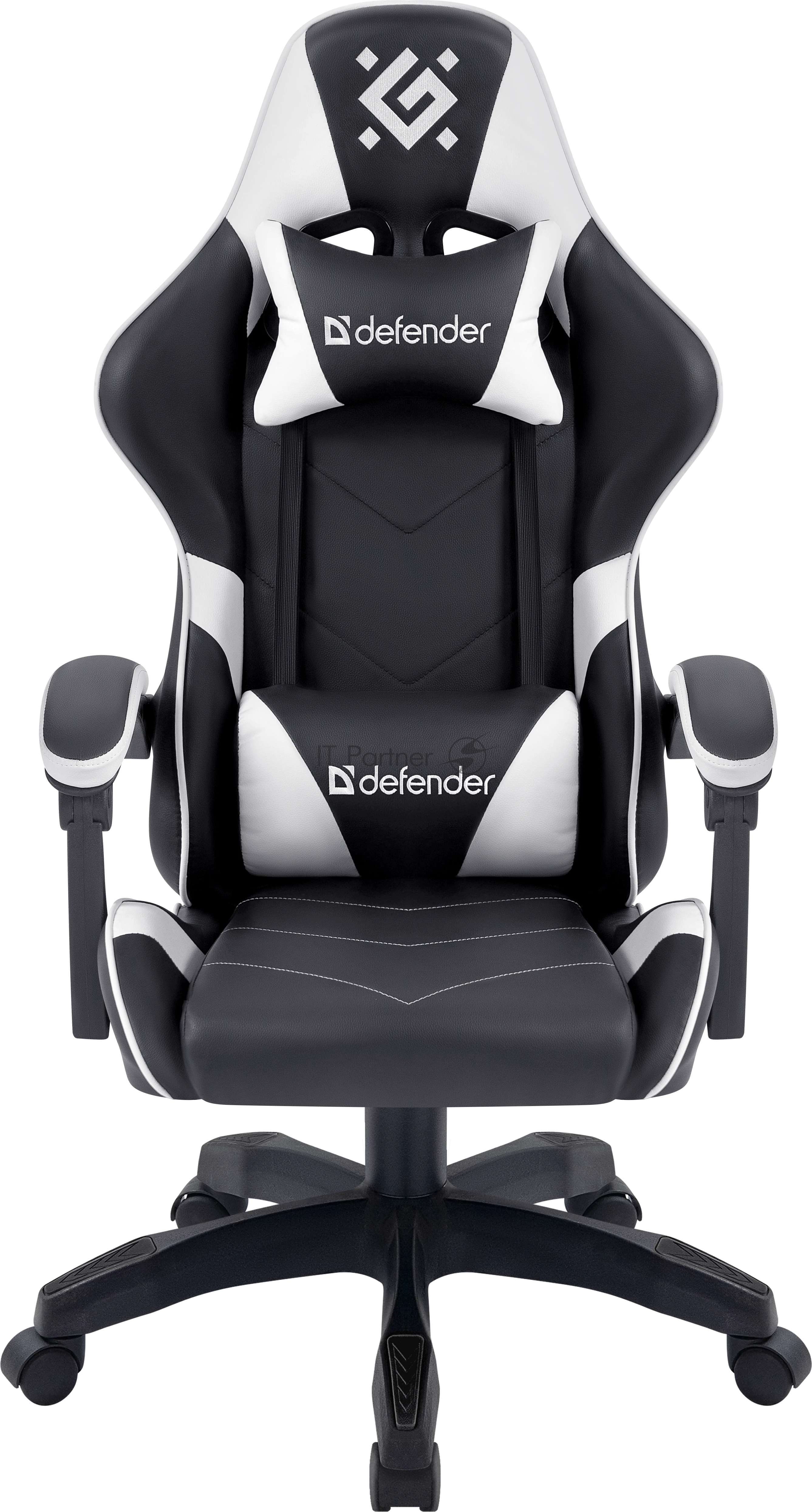 Кресло игровое Defender Companion черный/белый, класс 3, металл, PU