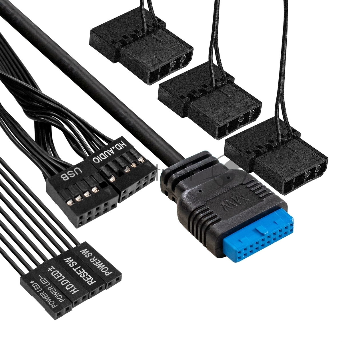 Компьютерный корпус Miditower ExeGate EVO-8227 (ATX, без БП, 2хUSB+1хUSB 3.0+HD Audio, черный, 3 вент. с RGb подсветкой, боковая панель - закаленное стекло)
