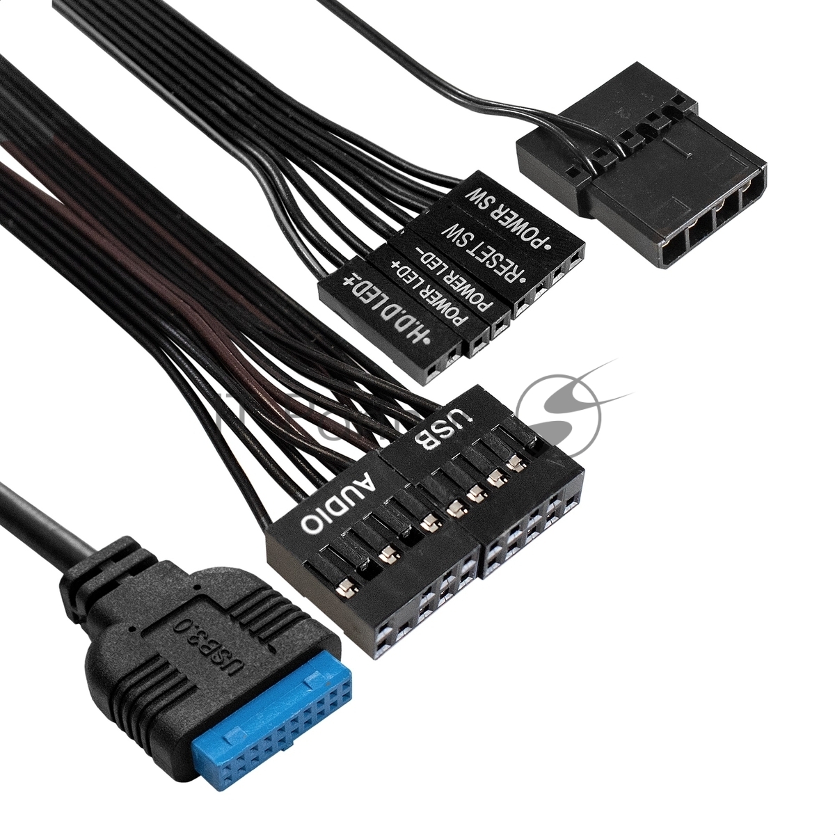 Компьютерный корпус Minitower ExeGate mEVO-7805 (mATX, без БП, 2*USB+1*USB 3.0, аудио, черный, с 2*RGb подсветкой)