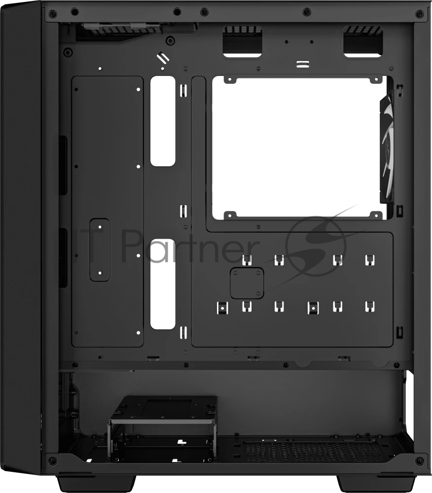 Компьютерный корпус Deepcool CC560 ARGb V2 без БП, боковое окно (закаленное стекло), 3x120мм ARGb LED вентилятор спереди и 1x120мм ARGb LED вентилятор сзади, черный, ATX