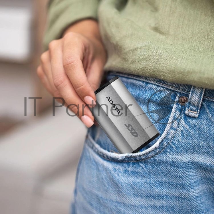 Внешний SSD ADATA SD810, 1TB, USB 3.2 Gen 2x2 Type-C, R/W 2000/2000, серебристый
