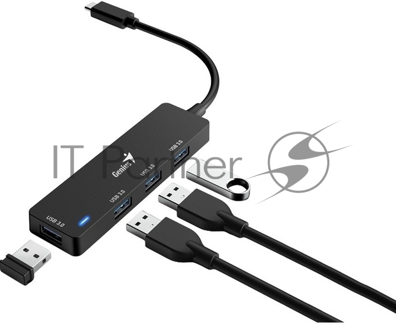 USB-концентратор Genius UH-400, USB Type-C, USB 3.0, USB