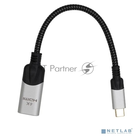 Адаптер USB 3.1 Type-Cm --> HDMI A(f) 4K@60Hz, 0.15m,Alum,VCOM