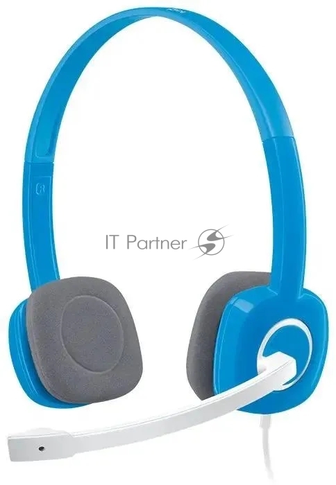 Гарнитура Logitech H150 голубой, проводная, 3.5 мм