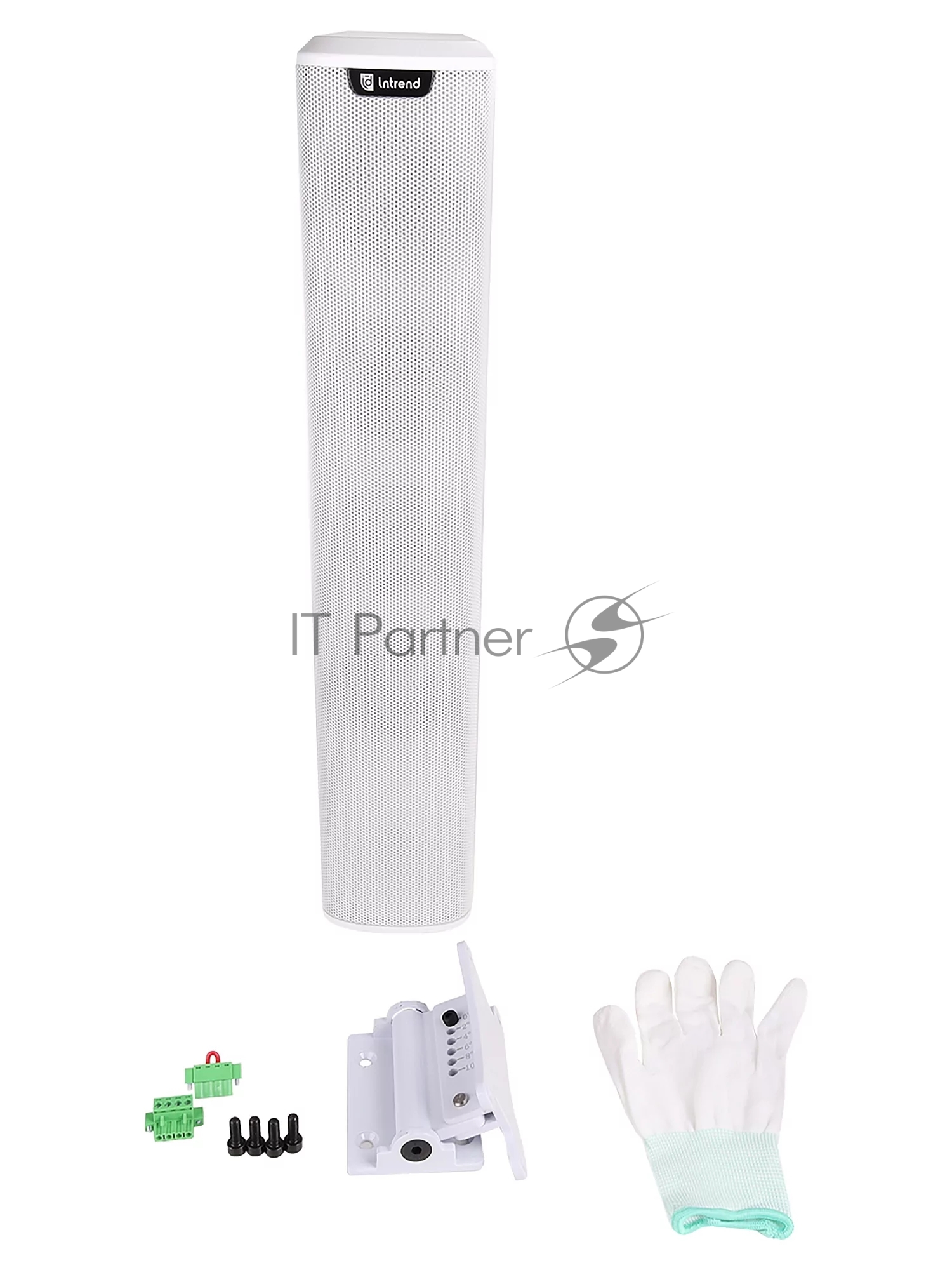 Звуковая колонна INTREND ITSPK-43T-W пассивная, 4x3", 8 Ом (100Вт), 100V (100/50/25 Вт), SPL 107dB, 80Hz18kHz, 20°х120° (VхH), вес 4.1кг, белый, крепление в комплекте, (цена за 1шт., продается парами)