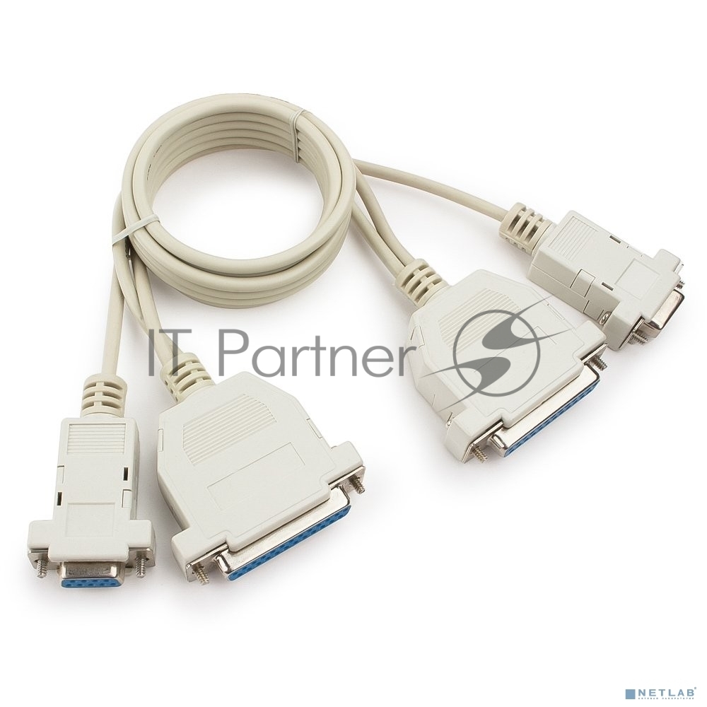 Кабель 0-модемный Cablexpert CC-140-6-N универсальный, 25F+9F/25F+9F, 1.8м, пакет