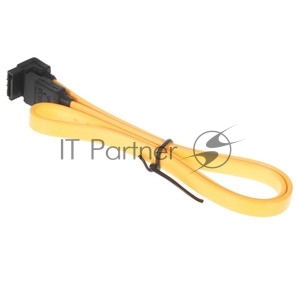 Кабель интерфейсный SATA Cablexpert CC-SATAM-DATA90-YL-50CM, Sata3 7pin/7pin, мет.защелка, угловой разъем, 50 см, желтый, пакет
