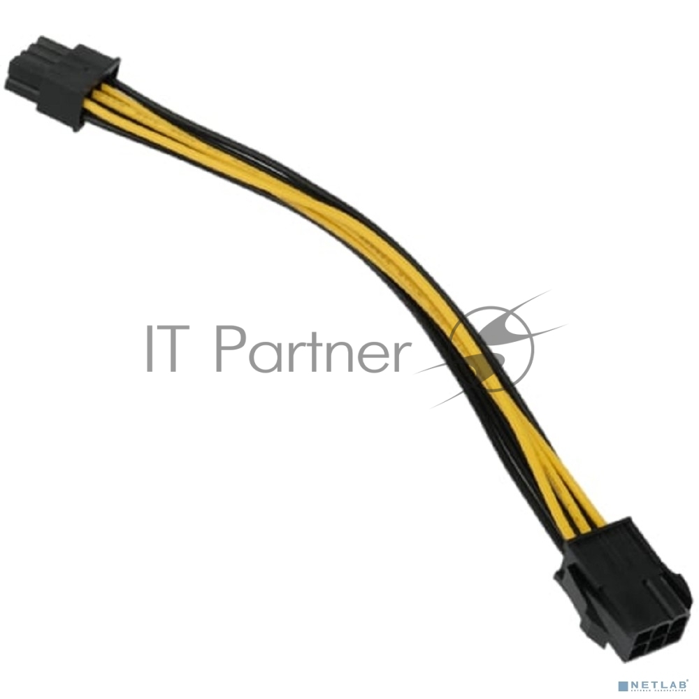 Кабель питания PCIe Cablexpert CC-PSU-68-20CM, PCIe 6pin(M)/PCIe 8pin(F), 20 см, пакет