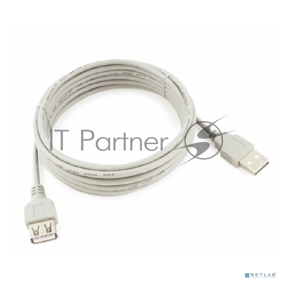 Кабель удлинит. USB2.0 Cablexpert CC-USB2-AMAF-10-N, AM/AF, медь, 3.0м, пакет