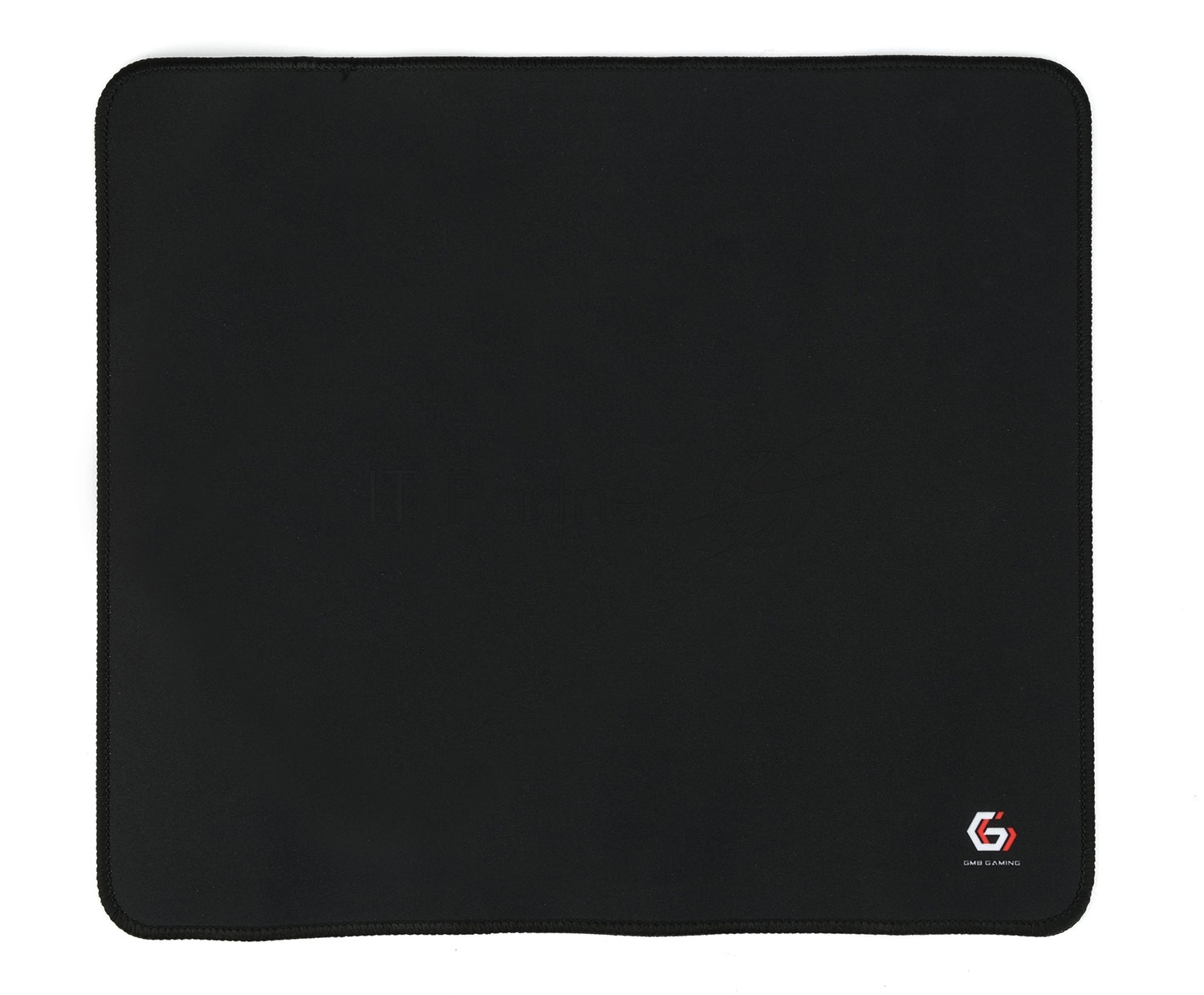 Коврик для мыши Gembird MP-35-30-BLACK, черный, 350х300х3мм, ткань/резина, оверлок, коробка