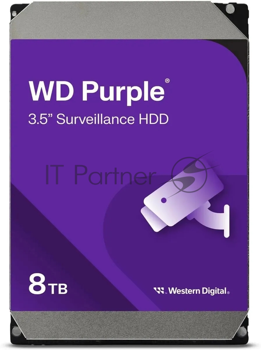 Жесткий диск Western Digital 8Tb Purple SATA III, 5640- rpm, 256Mb, 3.5"