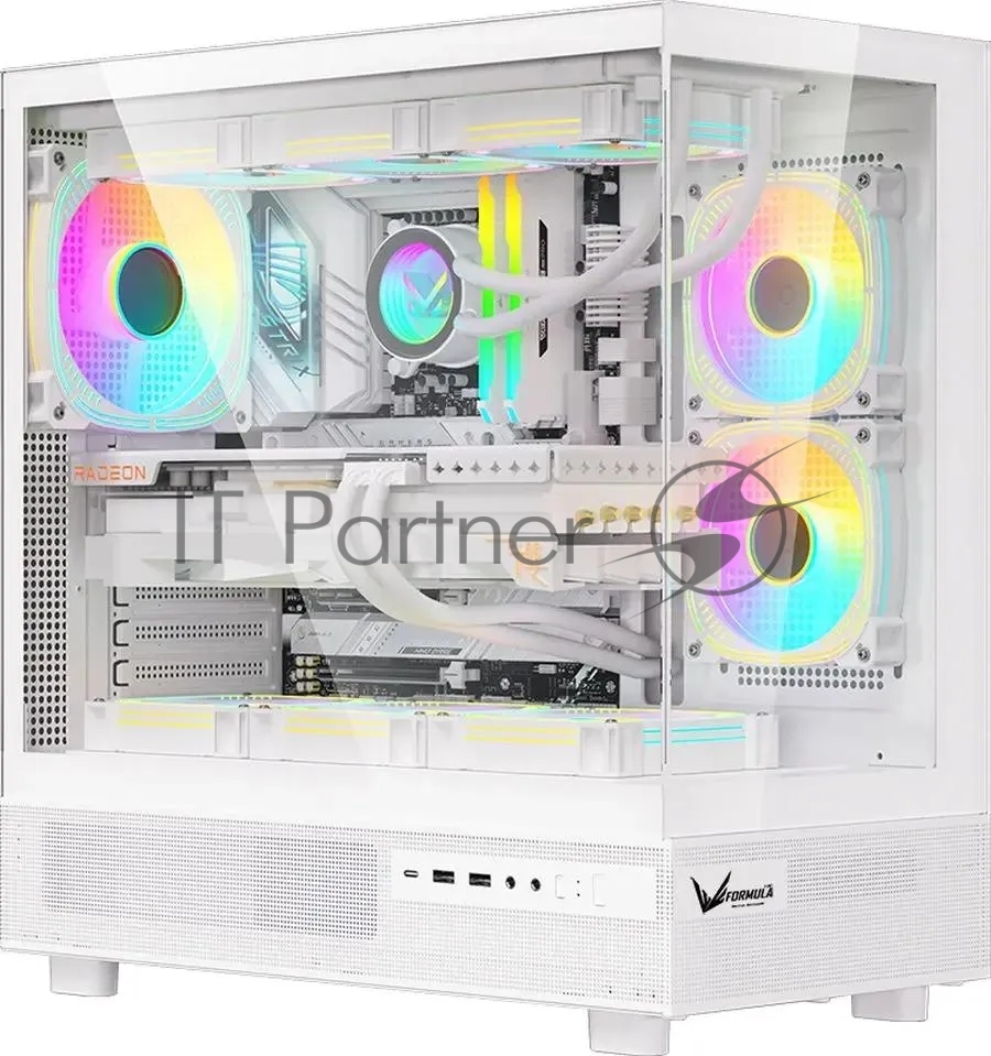 Компьютерный корпус Aerocool/Formula Crystal Z8 белый без БП ATX 9x120мм 7x140мм 1xUSB 2.0 1xUSB 3.0 1xUSB3.1 audio bott PSU