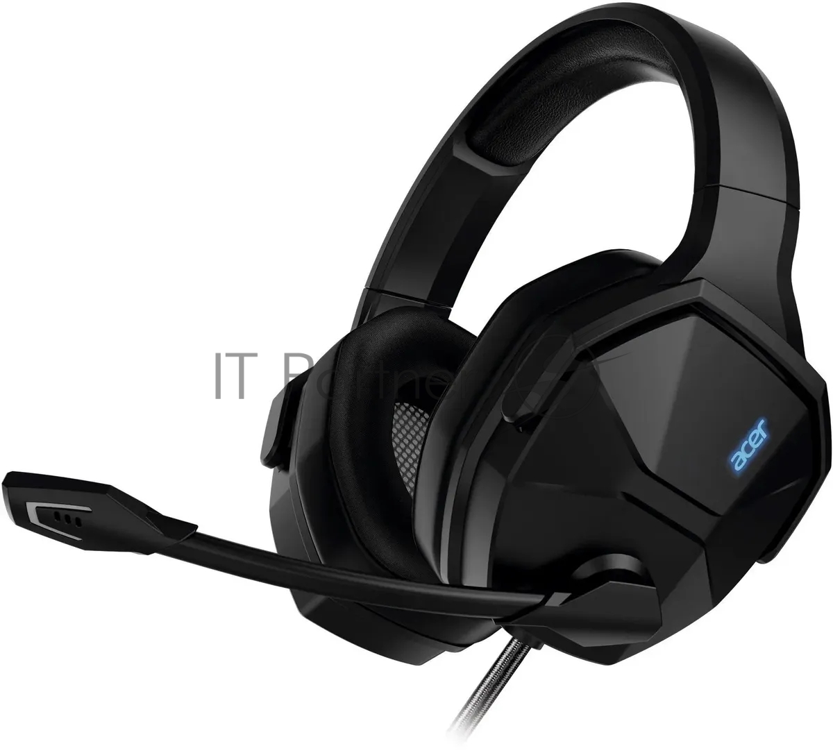 Гарнитура Acer OHW312 чёрный, проводная, USB, подсветка