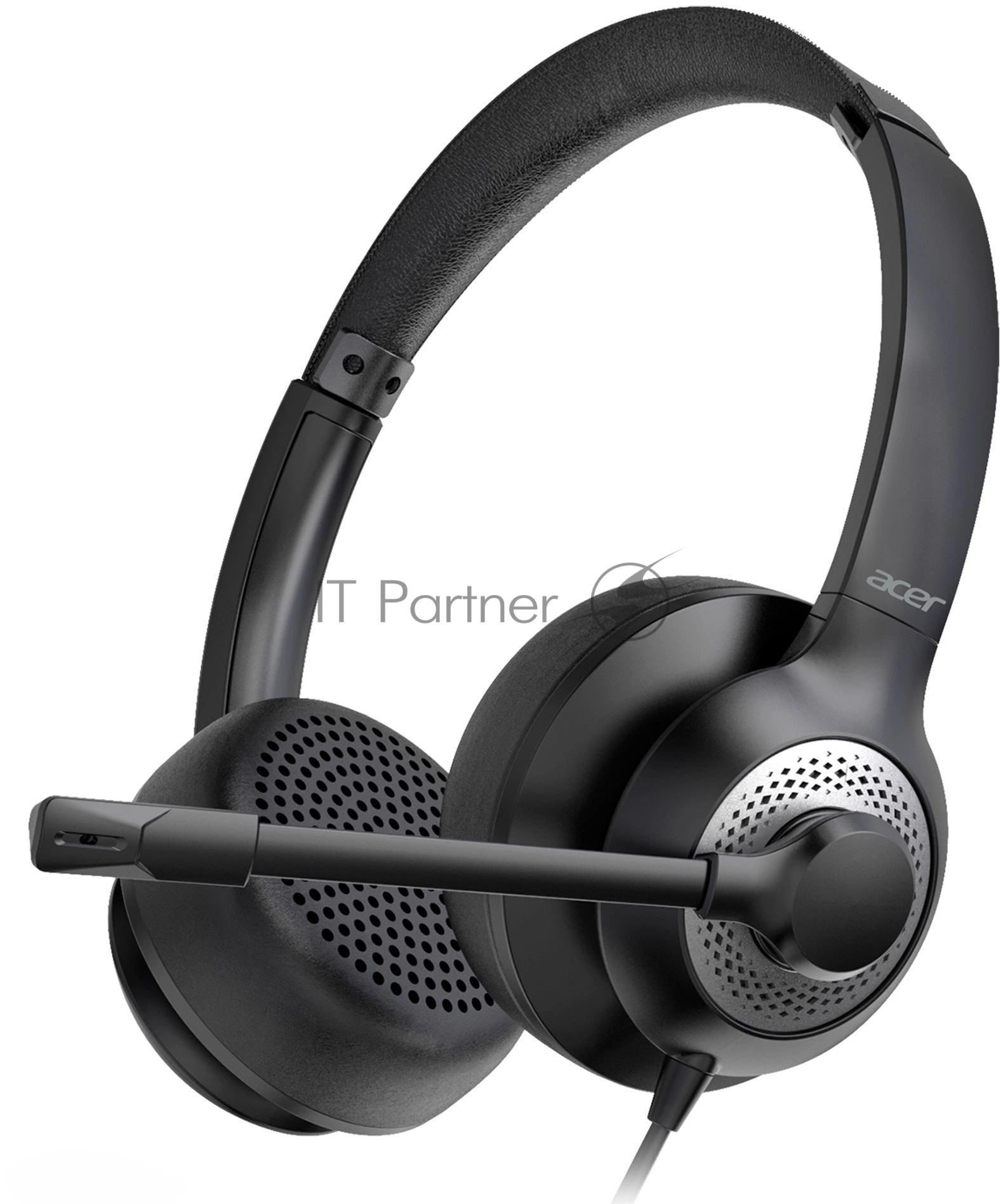 Гарнитура Acer OHW309 чёрный, проводная, USB/mini jack 3.5 мм