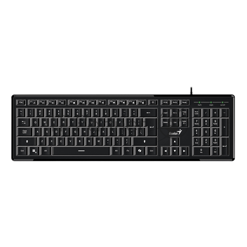 Клавиатура проводная Genius SlimStar 820, черный, USB, 104 клавиши 31310055402