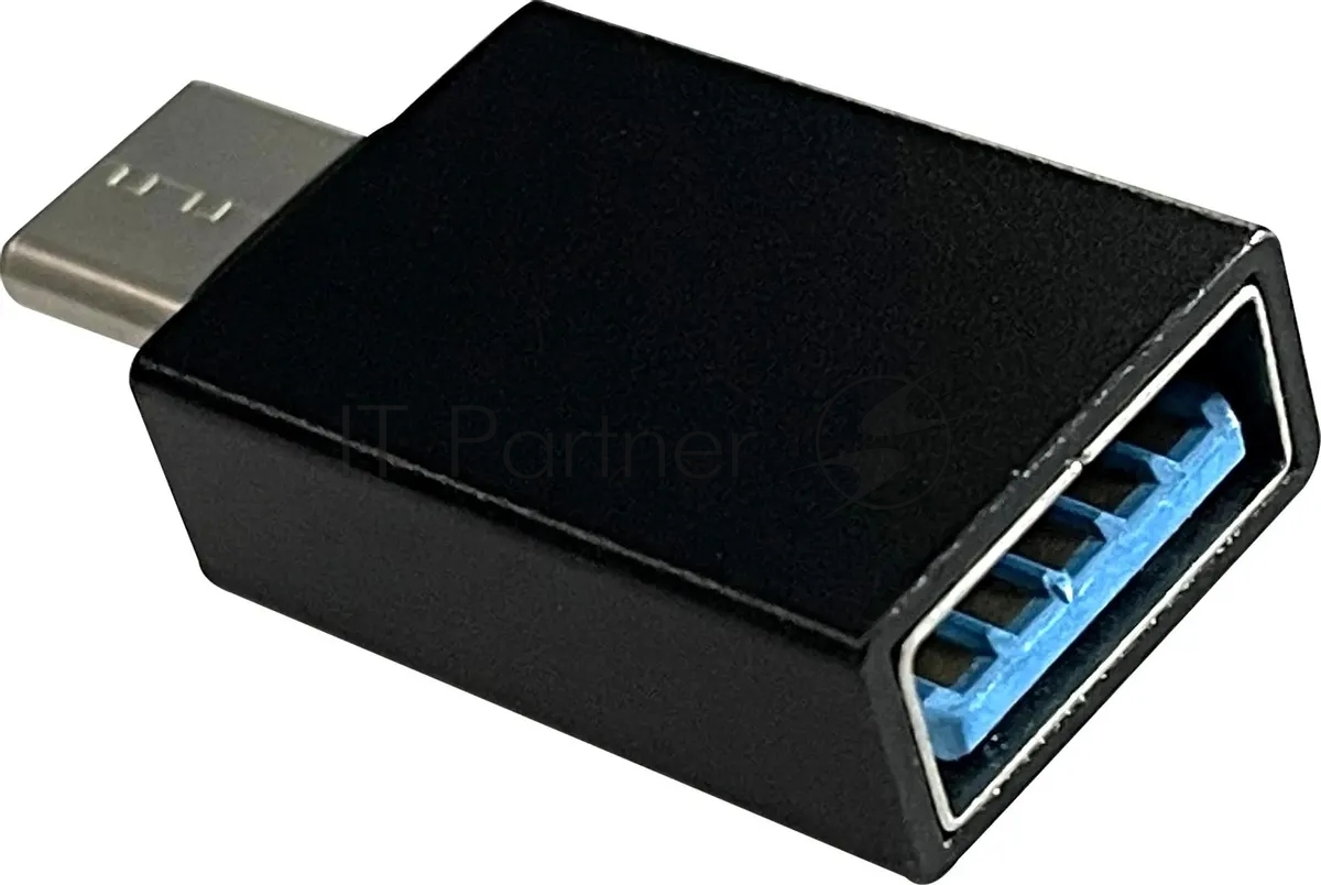 Адаптер Buro USB A(f) USB Type-C (m) черный