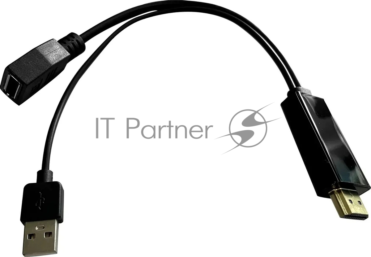 Переходник Buro HDMI (m)/DisplayPort (f) черный