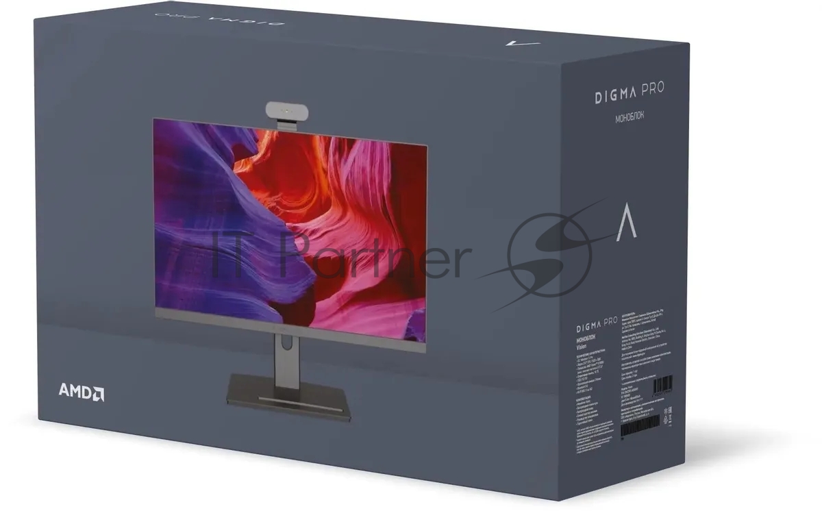 Моноблок Digma Pro Vision 23.8" Full HD i5 12450H (1.7) 16Gb SSD 512Gb UHDG CR Windows 11 Professional Eth WiFi BT 90W клавиатура мышь Cam черный 1920x1080